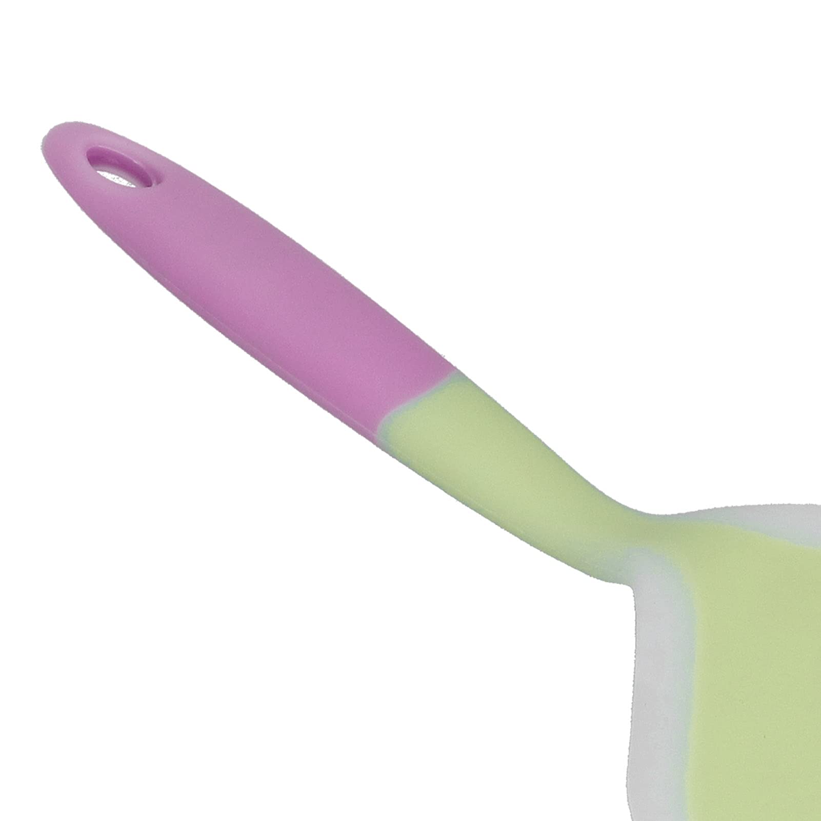 Ejoyous Espátula Ancha de Silicona, Espátula de Cocina Transparente de Dos Colores con Cabeza Ancha de 10 X 4,7 Pulgadas, Antiadherente, Ergonómico, para Panqueques, Huevos, Carne, Cocina Casera