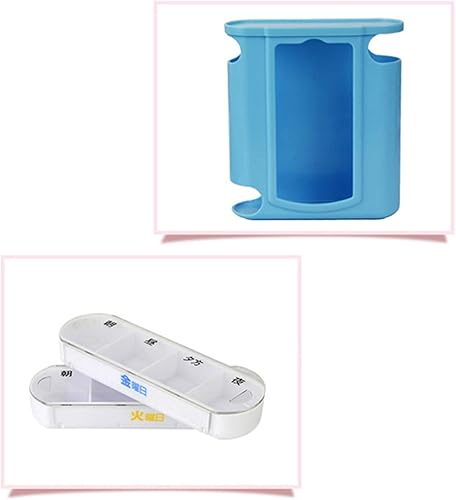 Miniatura 4 de Organizador de píldoras, 7 días AM PM pastillero 4 veces al día, 28 rejillas a prueba de polvo, estuche portátil de plástico independiente con 7