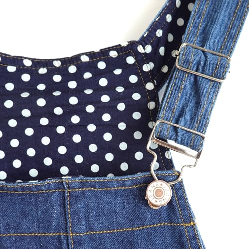 Kids Girls Adjustable Straps Stretch Denim Overall Dress3