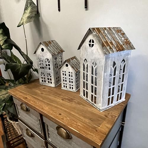 Rustic-Charm-Set-of-3-Distressed-Metal-House-Lanterns-Perfectly-Imperfect-Finish-for-Unique-Decor-Enthusiasts Rustic Charm Set of 3 Distressed Metal House Lanterns Perfectly Imperfect Finish for Unique Decor Enthusiasts