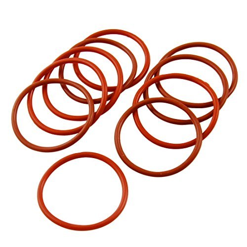 100 pz 3.5mm di Spessore Rosso O Ring Guarnizione 23/24/25/26