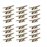Kznifmk Bootsanleger, 10,2 cm (4 ), für Bootsanleine, aus Gusseisen, aus Bronze, geeignet für maritime Dekoration am Strandsee, Wassersee, 24 Stück