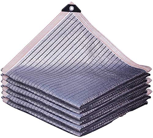 Malla De Protección Solar De Aluminio con 70% De Opacidad, 2X7 M, para Aislamiento Térmico Y Refrigeración De Techos De Terrazas Acristaladas Y Balcones.