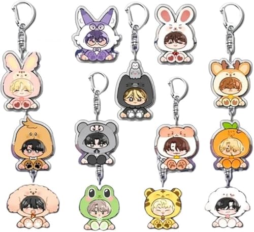 [YYport] セブンティーン 周辺 キーホルダー ペンダント アクリル 13点セット キーチェーン ウォヌ ウジ ホシ セブチ 韓流 応援 鍵 飾り 携帯ストラップ 軽量 オシャレ 記念品 贈り物 通勤 通学 プレゼント 非公式のサムネイル