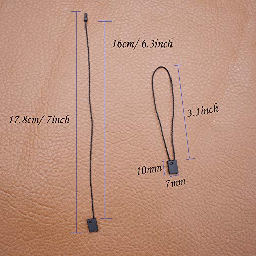 7 Inch Hang String Tag Fasteners Nylon Snap Lock Pin Loop Fastener Hook Ties 1000Pcs (Black) #TOP1