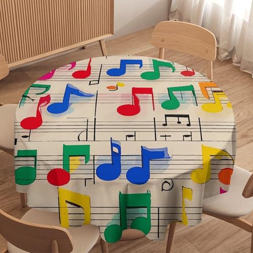 Nappe ronde imprimée musique pour sublimer Halloween
