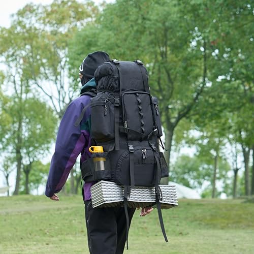 Image of Amazon Basics Internal Frame Hiking Backpack for Camping and Backpacking, Adjustable Straps, Rainfly Included
