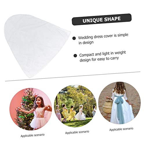 Wakauto Wedding Dress Cover Bag Gown Protector for Bridal Dresses Long Wide Design Easy to Hang for Travel Home Storage Garment Bag Mesh3