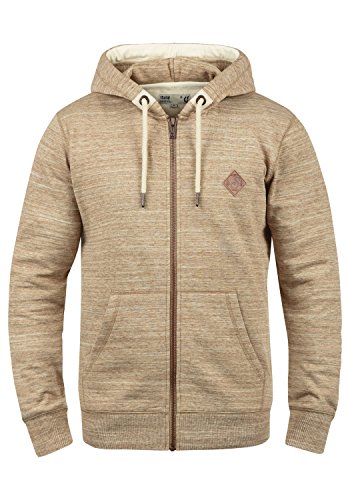 !Solid SDCraig Homme Veste en Sweat Veste à Capuche Hoodie avec Capuche Cordon de Serrage Fermeture éclair Poche Kangourou Mélange de Coton Regular Fit, Taille:M, Couleur:Dune (5409)
