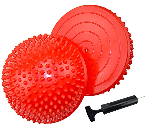 2er-Set Therapie Balance-Igel Mit Luftpumpe, Fitness Halbkugel Trittstein...