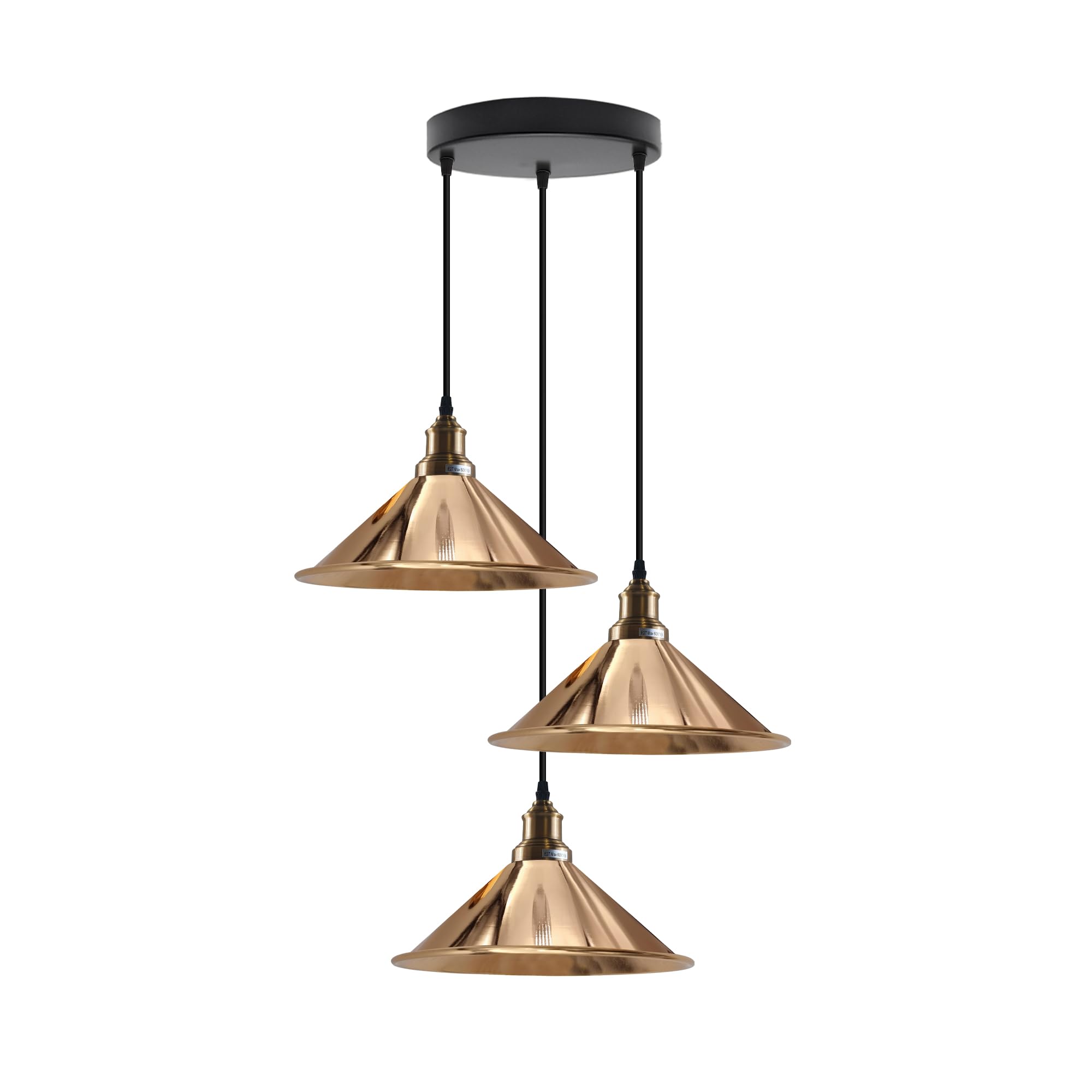LEDSone Ceiling Hanging lampshade 3 Head Adjustable Pendant Hanging Lighting Fixture with Cone Shade Pendant Light Kitchen Restaurant Bar Balcony
