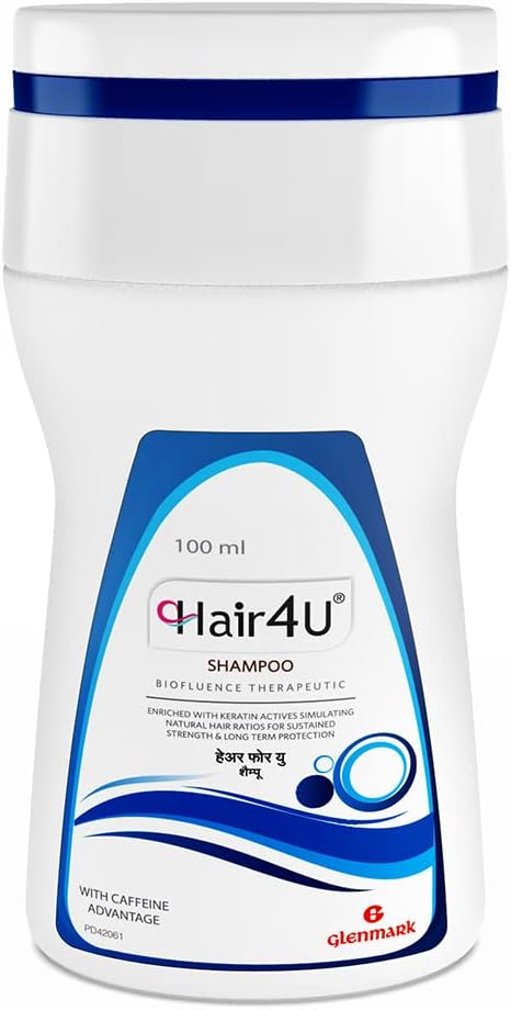 Hair4U Anti-hair Loss Shampoo & Conditioner | Biofluence Therapeutic Caffeine Shampoo For Hair Growth | Shampoo for Men & Women | Powered with 5 vital ingredients for hair growth | 100 ml