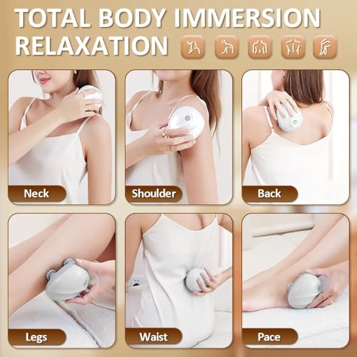Image of Rechargeable Electric Head Scalp Massager 96 Silicon Kneading Points with Detachable Heads Scalp Body & Head Massager 4 Speed Modes,Therapy Deep Clean and Stress Relax Massager for Hair Growth