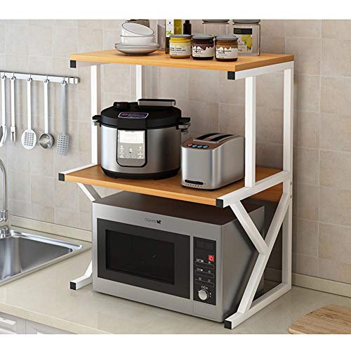 FXPCYGZ Mikrowellen-StäNder, Mikrowellenregal Mikrowellen-StäNder KüChenschrank Thekenregal Diverses Abstellregal, KüChenregal GewüRzregal Lagerregal Backofen Desktop Liefert Doppelte(F-1) Cover