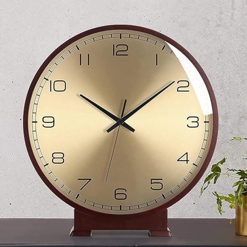 Reloj de madera maciza vintage a pilas para decorar salones vacíos 2