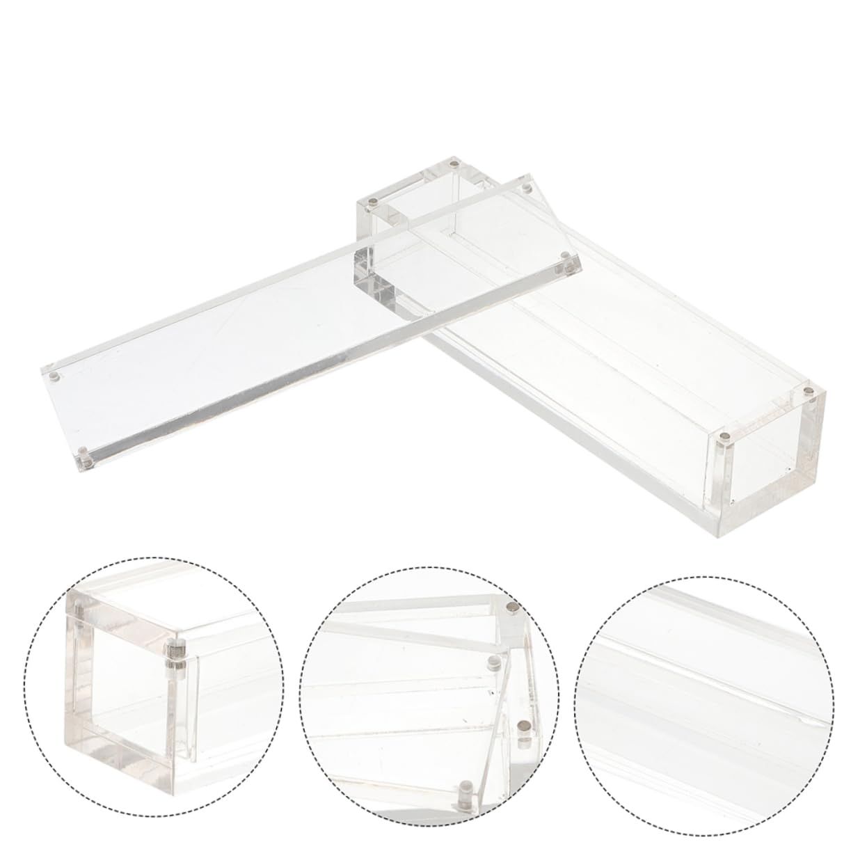 TOYANDONA 6pezzi Scatola Espositiva Acrilica Trasparente Per Dadi Confezione Da Design Magnetico Per Dadi Per Giochi e Decorazioni Struttura Sicura e Leggera