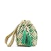 MODELISA - Bolso Bandolera Pequeño Playa Esparto Con Borla Para Mujer (Verde)