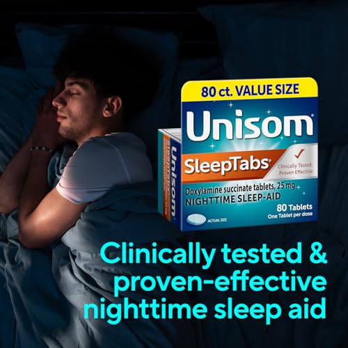 Unisom SleepTabs, Nighttime Sleep-aid, Doxylamine Succinate, 80 Tablets - image 8
