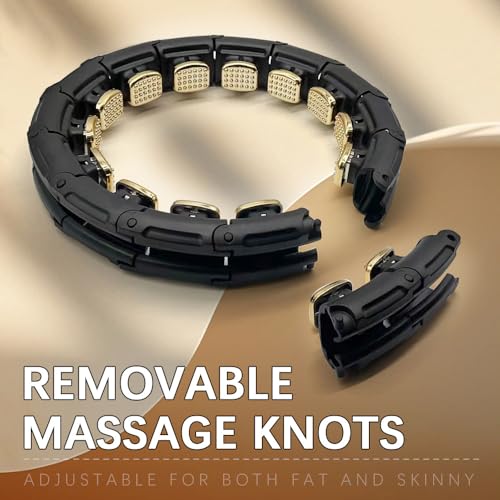 Weighted-Fit-Hoop-Fithoop-Fitness-Hoop-2-in-1-Abdomen-Fitness-Massage-60inch-30-Knots47inch-24-KnotsGreat-for-Adults-and-Beginners-Weight-Loss-and-Exercise