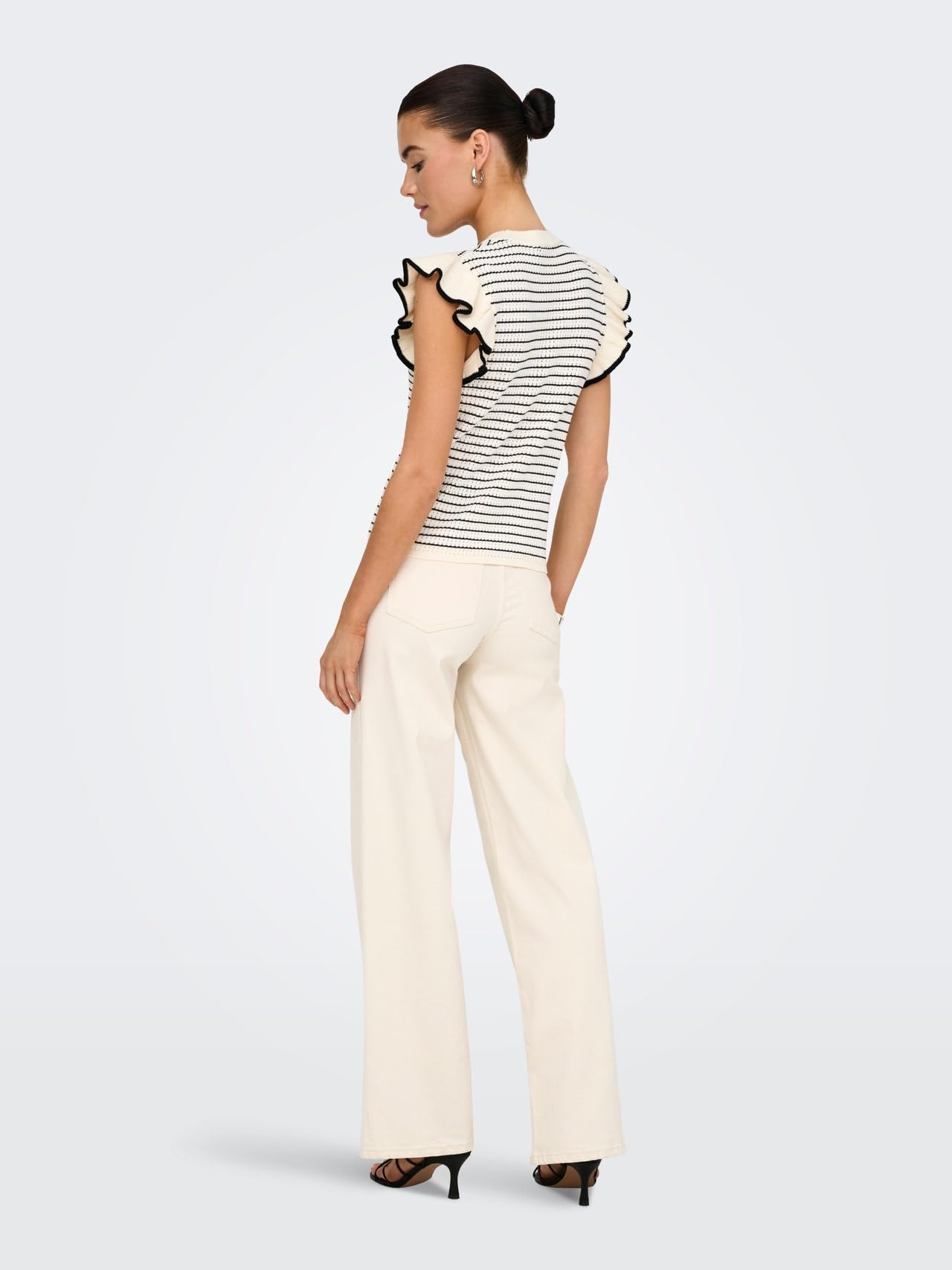 JDY Damen Jdycarice S/L Frill Pullover KNT Noos Jdycarice S/L Frill Pullover KNT Noos (1er Pack)
