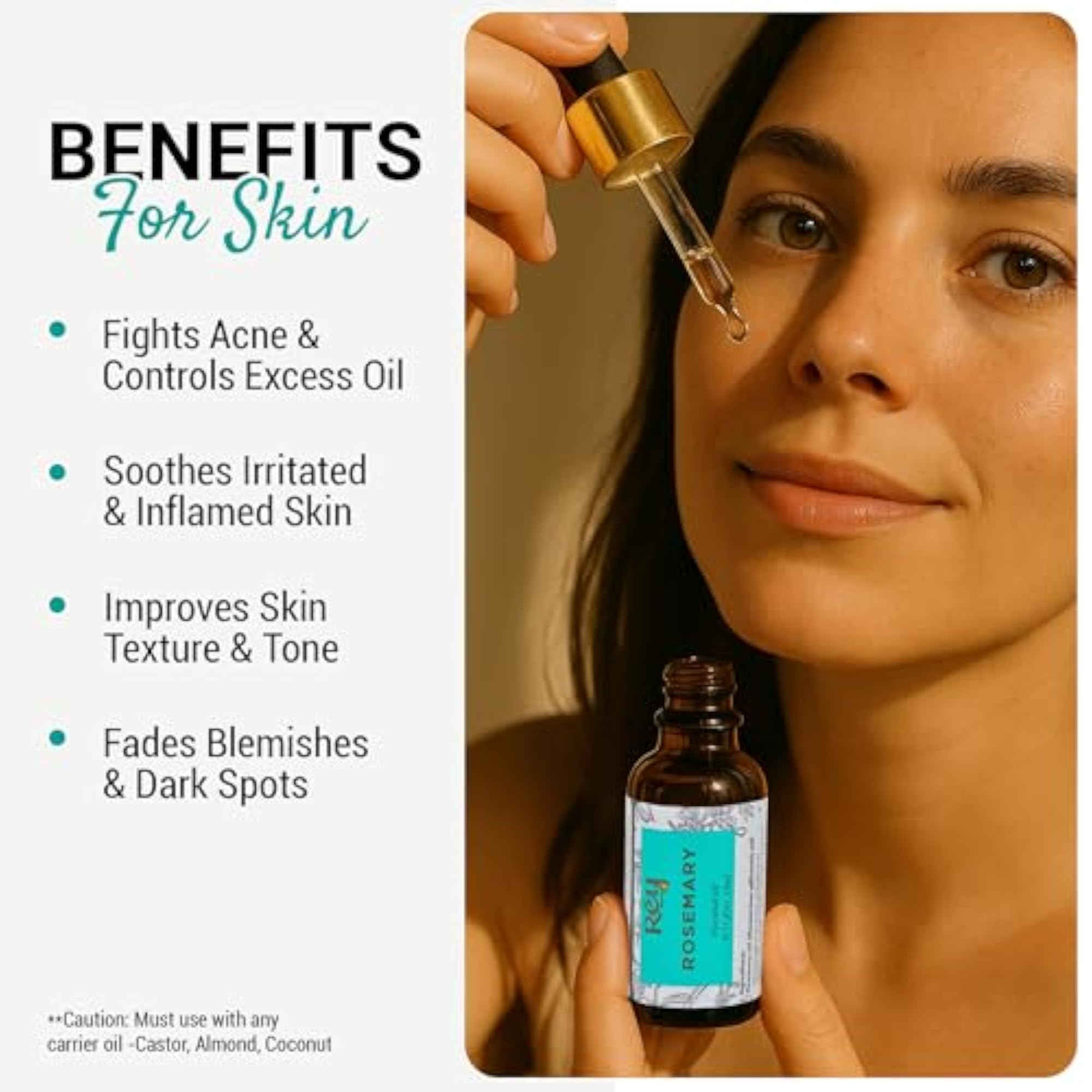 Rosemary Essential Oil, Pure for Hair Growth & Nourishment