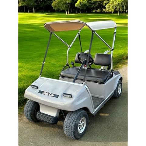 SunPro Quick Release Convertible Removable Beige Golf Cart Top Roof by Cypress Rowe Outfitters Replacement Highly Versatile Top for Golf Carts, Fits All Major Brands Cover
