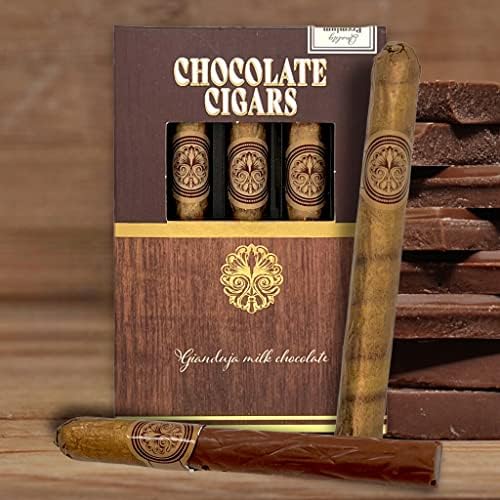 3 opakowania czekoladowego cygara czekoladowe cygara czekoladowy prezent upominek urodzinowy wesele prezent męski prezent Gianduja mleczna czekolada o smaku wanilii