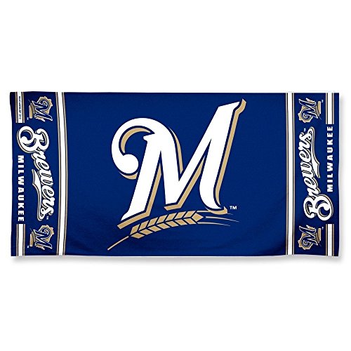 Serviette MLB Milwaukee Brewers WinCraft de qualité supérieure en tissu bleu marine