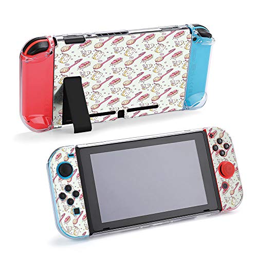 SUPNON Carry Case Compatible with Nintendo Switch, Ultra Slim Hard Shell, Protective Carrying Case for Travel - Hand Drawn Bath and Spa Sponges, Loofah, Design28282