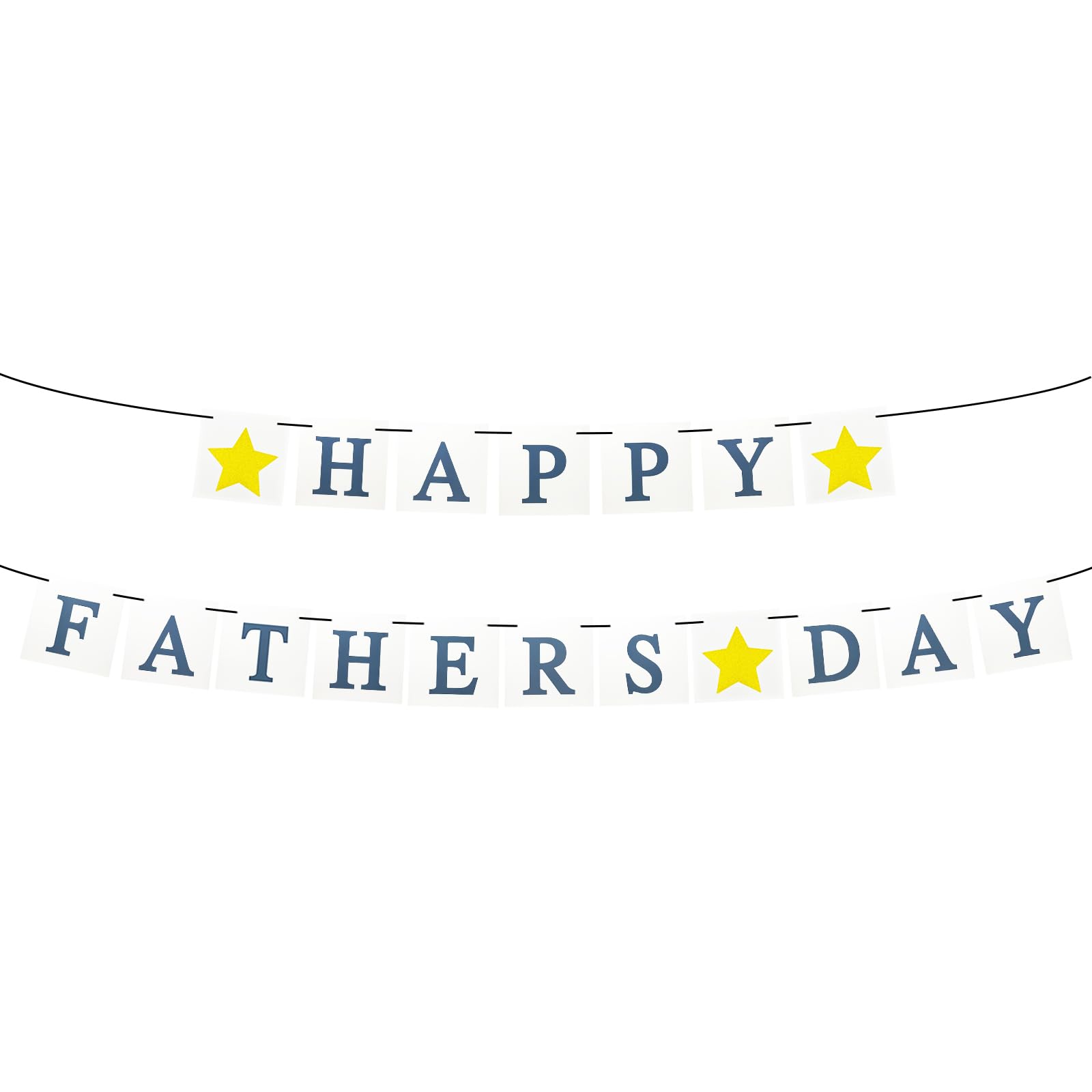 Bliceon Happy Fathers Day Banner, White Father's Days Bunting Garland for Fathers Day Decorations, Photo Backdrop, Party Hanging Decor, Parties Supplies