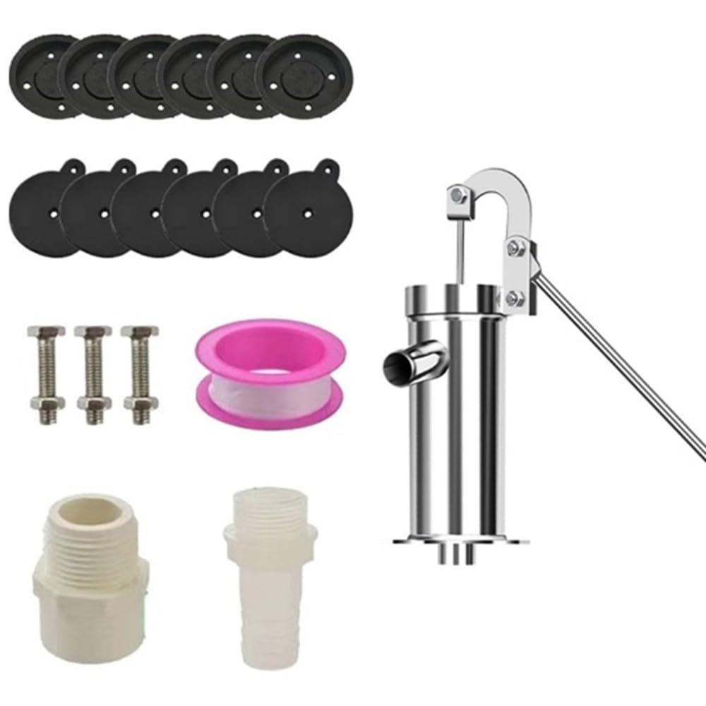 Aundhegrtt Manual Groundwater Pump, Deep Well Hand Pump, Courtyard Well Manual Pump, Sturdy Deep Well Pump for Home Garden