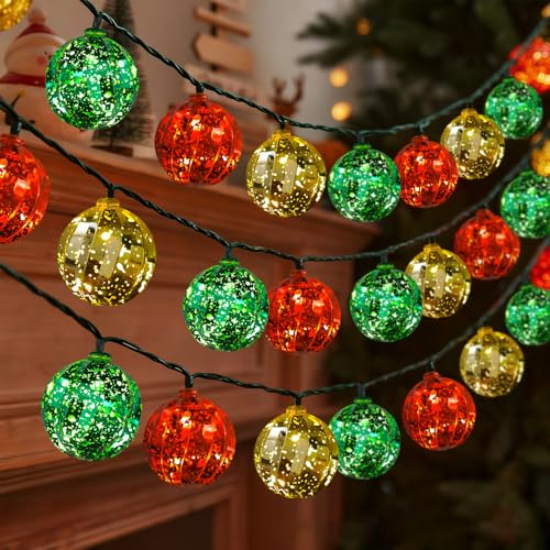 Guirlande de Noël avec minuterie et 8 modes d'éclairage LED