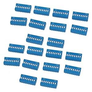 Jeenuuder 20 Stück 8-Positionen DIP-Schalter