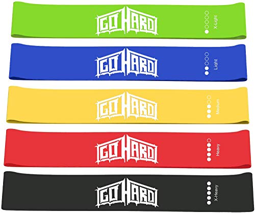 GOHARD Exercise Resistance Bands Loop for Home Fitness Stretching Bands for Workout Squat Physical Therapy Band Long Stretch Pilates Yoga Bands for Men and Womens Exercise Equipment Bands