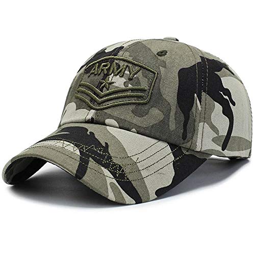 Coton Camouflage Casquette de Baseball Unisexe La Mode Broderie Sport Casquettes visières (Gris) Cover