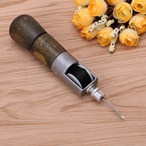 Leathercraft Lock Stitch Sewing Awl Thread Kit Needles Stitch Leather Fabric