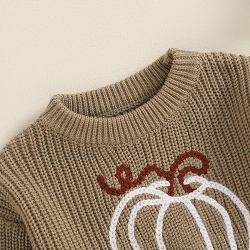 bemeyourbbs toddler baby boy girl knit sweaters oversized long sleeve embroidery shirt newborn cute fall winter clothes