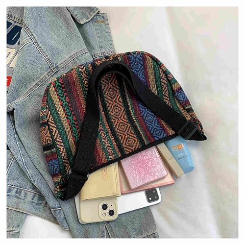 hippie cloth purses for women, cute Small hobo boho purses crescent crossbody bags, vintage aesthetic bags4