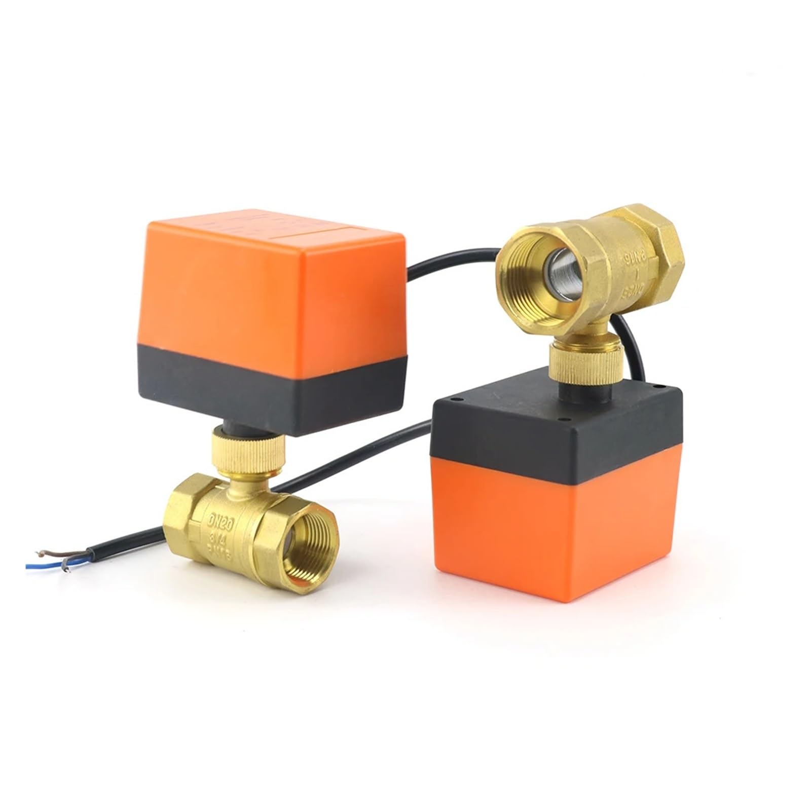 Valvola a sfera motorizzata in ottone a 2 vie da 1/2" 3/4" 1" DN15/DN20/DN25 Solenoide elettrico a due fili e due controlli 220 V CA 12 V CC(1/2",12VDC_3 WIRE - 2 POINT)