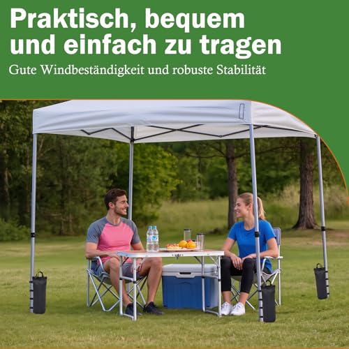 Sandsäcke für Pavillon 4er Set, 600D Oxford Gewichte zum Befüllen mit Klettverschluss, Pavillon Beschwerungstaschen für Garten, Strand und Camping Outdoor