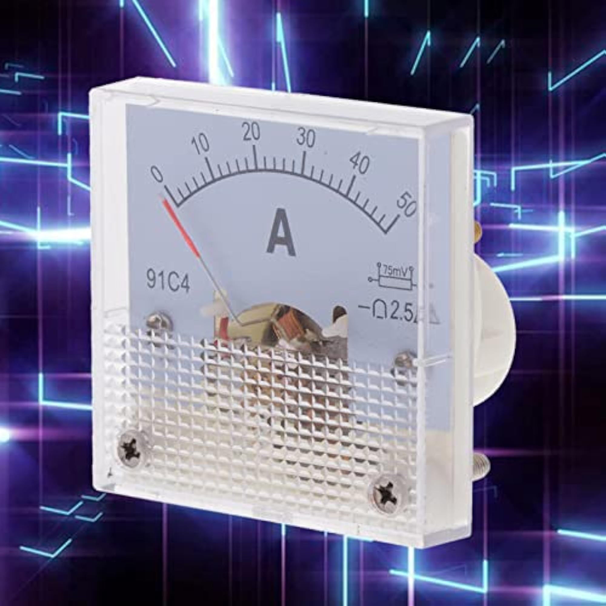 DC Ammeter Analog Panel Meter Gauge 50A