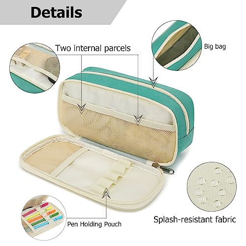 Image of Mountain guest Large Capacity Pencil Case Multi-Slot Pencil Pouch Durable Pencil Box Portable Office Pen Bag with Zipper