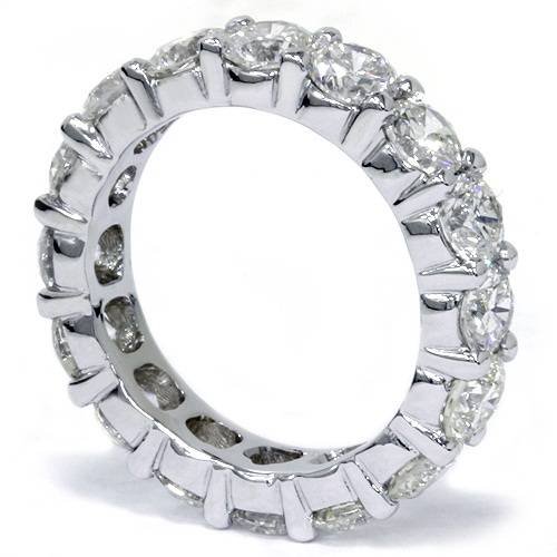P3 POMPEII3 5ct Prong Diamond Eternity Ring 14K White Gold Wedding Band3