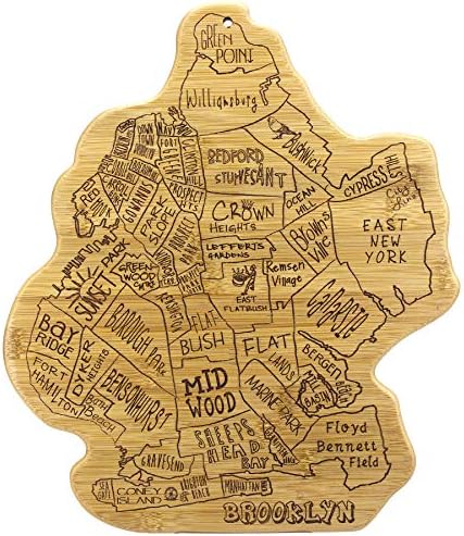 Totally Bamboo Brooklyn City Life Bamboo Serving and Cutting Board, 13-1/2" x 11-3/4"