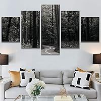 SIGNWIN 5 Panel Canvas Wall Art Modern Art Contemporary Country Dramatic Multicolor Photography Scenic for Home Decorations Ready to Hang - 60