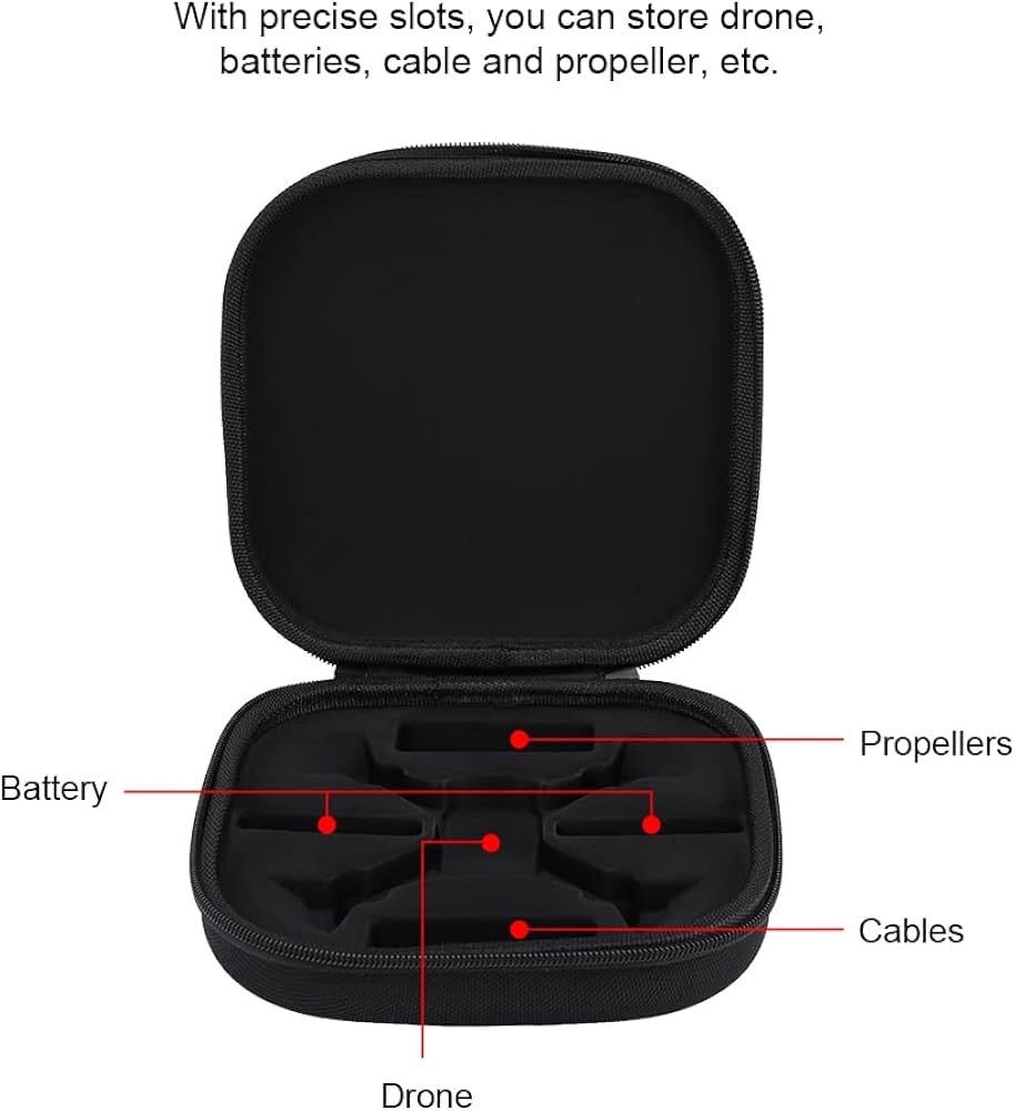 Bolsa De Transporte Para Drone Nikou – Funda De Nailon Para DJI Tello, Con Compartimentos Para Batería, Hélices Y Accesorios, Ligera Y Compacta