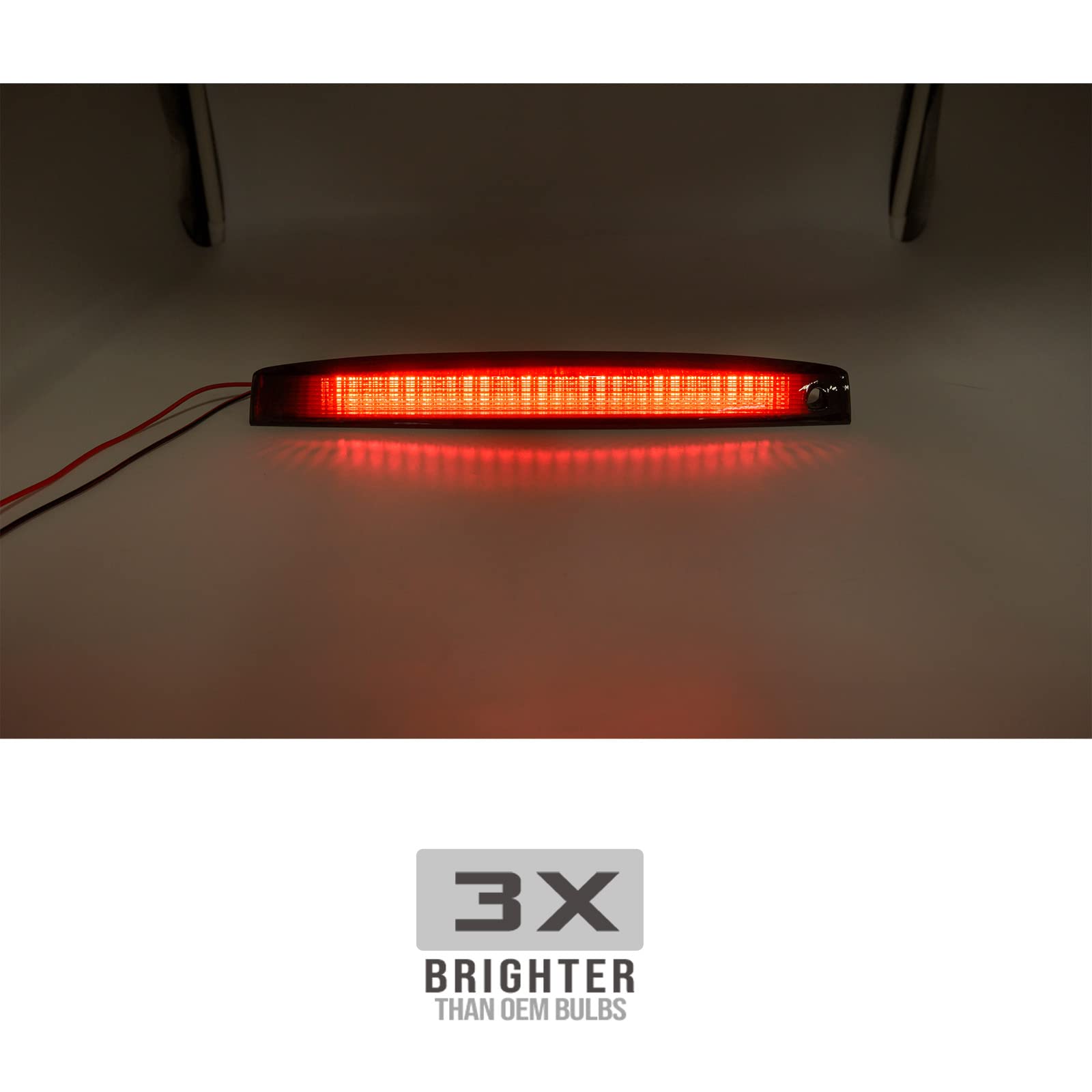 Njssjd Terza Luce Del Freno Posteriore A LED Fumé Per VW Polo MK4 9N | Montaggio Alto, 24 SMD, Rossa