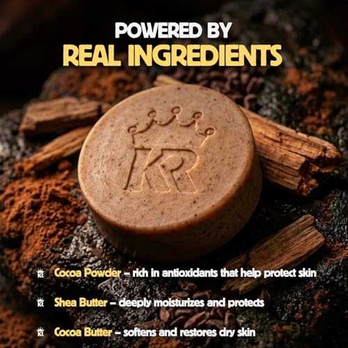 Image of Organic Cold Process Soap Bars for Men, Moisturizing Body Wash 3-Pack