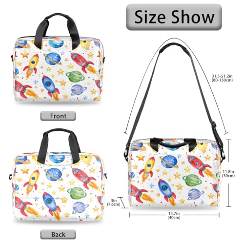 Bolso para laptop con diseño universe rockets y planetas miniatura 5