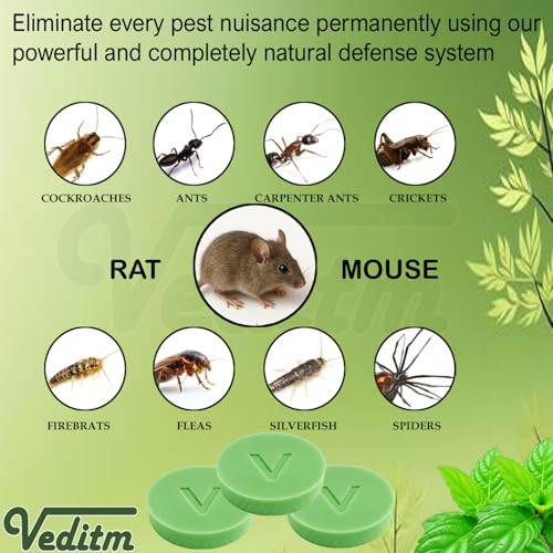 Image of Rat & Mouse Repellent Balls Pack of 1 (15 Tablet) for Home No Kill Only Repels Home Indoor Outdoor, Rat Controller Pills to Keep Tablet Rodents Rat Repellent Ball Herbal & Natural Formula | Long-Lasting |Eco-Friendly & Safe